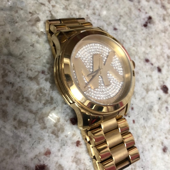 Michael Kors gold and rhinestone watch - Picture 2 of 6